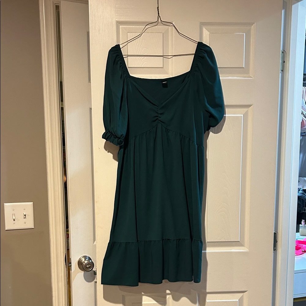 SHEIN Teal Mini Dress